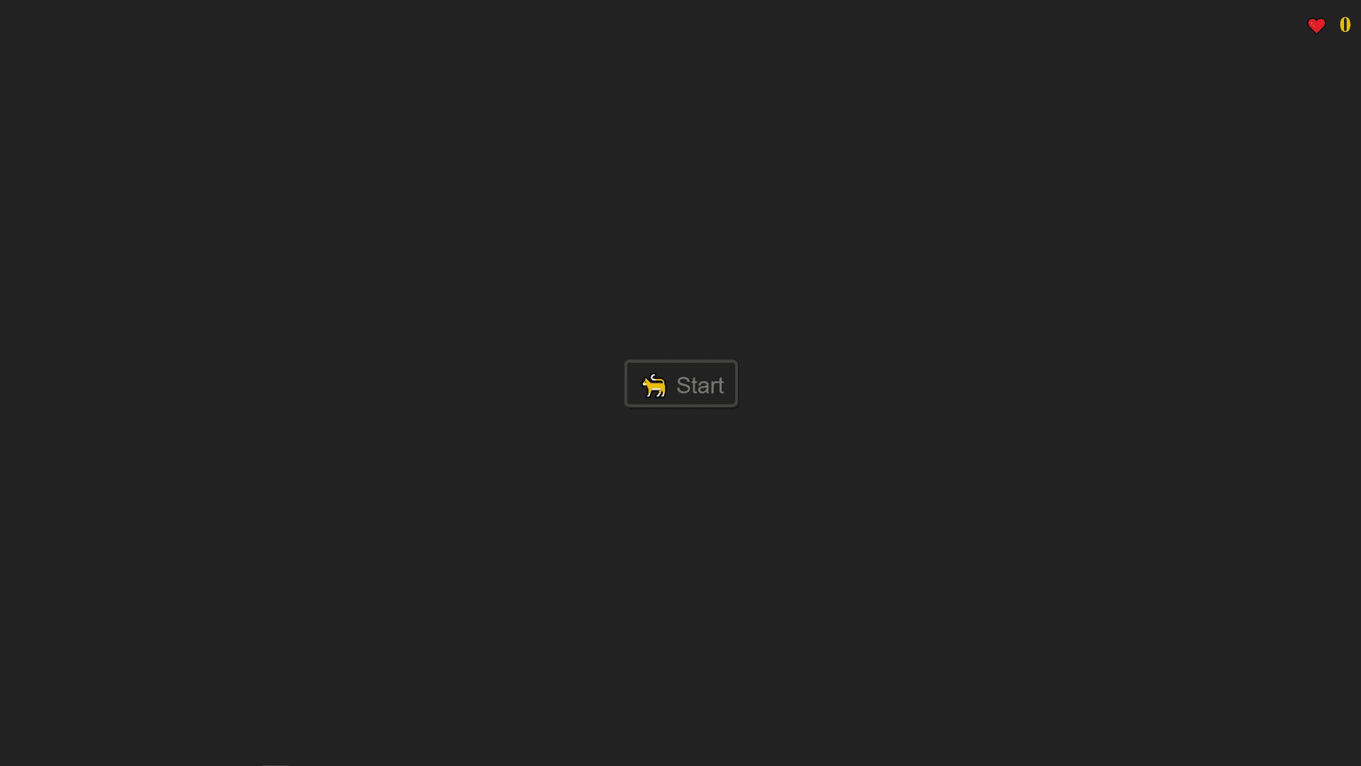 Pet me game start screen.